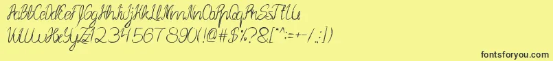 SmileAtFace Font – Black Fonts on Yellow Background