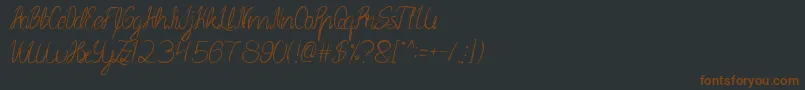 Шрифт SmileAtFace – коричневые шрифты на чёрном фоне