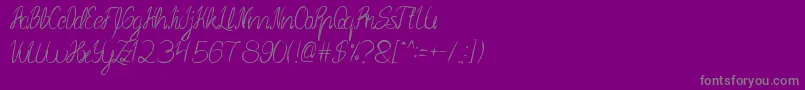 フォントSmileAtFace – 紫の背景に灰色の文字