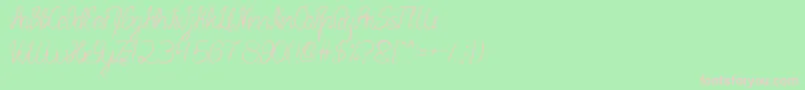 SmileAtFace Font – Pink Fonts on Green Background