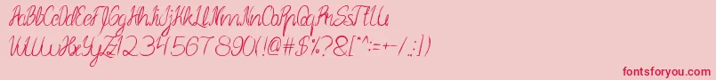 fuente SmileAtFace – Fuentes Rojas Sobre Fondo Rosa