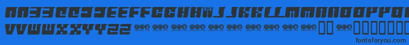 Flopp Font – Black Fonts on Blue Background