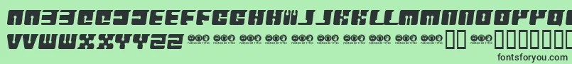 Flopp Font – Black Fonts on Green Background