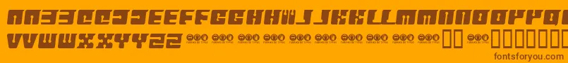 Flopp Font – Brown Fonts on Orange Background