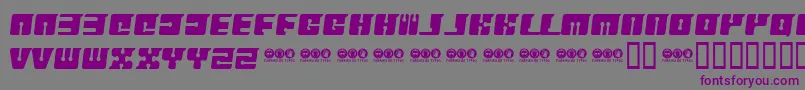 Flopp-fontti – violetit fontit harmaalla taustalla