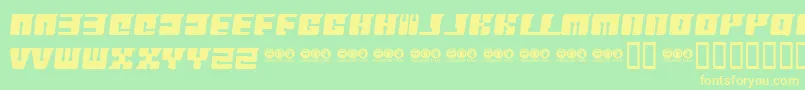 Flopp Font – Yellow Fonts on Green Background