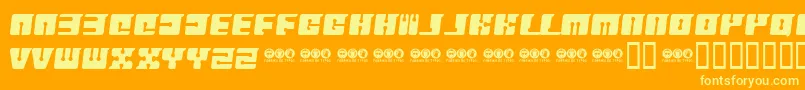 Flopp Font – Yellow Fonts on Orange Background