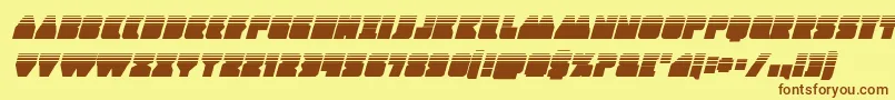 Шрифт Contourofdutyhalfital – коричневые шрифты на жёлтом фоне