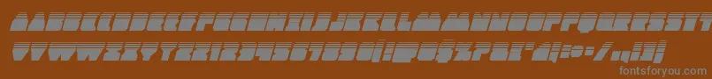 Contourofdutyhalfital Font – Gray Fonts on Brown Background