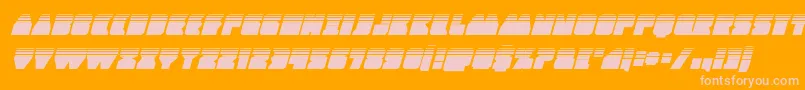 Contourofdutyhalfital-Schriftart – Rosa Schriften auf orangefarbenem Hintergrund