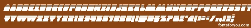 Шрифт Contourofdutyhalfital – белые шрифты на коричневом фоне