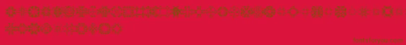Abracadabra1 Font – Brown Fonts on Red Background
