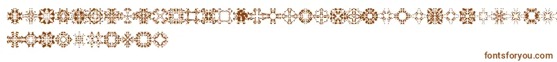 Czcionka Abracadabra1 – brązowe czcionki na białym tle
