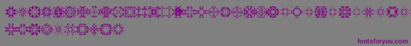 Czcionka Abracadabra1 – fioletowe czcionki na szarym tle