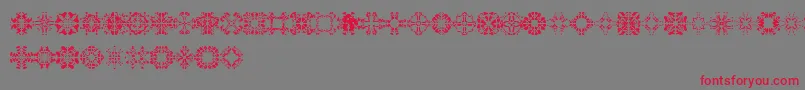 Abracadabra1 Font – Red Fonts on Gray Background