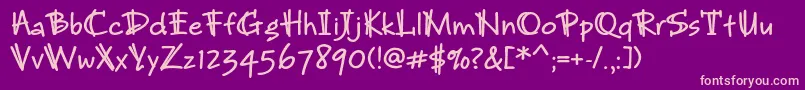 BrunojbstdBold Font – Pink Fonts on Purple Background