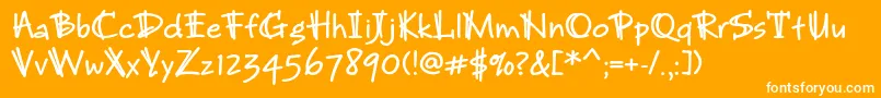 BrunojbstdBold Font – White Fonts on Orange Background