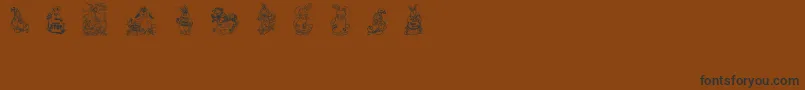 Babysbreatheaster Font – Black Fonts on Brown Background