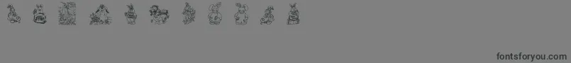 Babysbreatheaster Font – Black Fonts on Gray Background