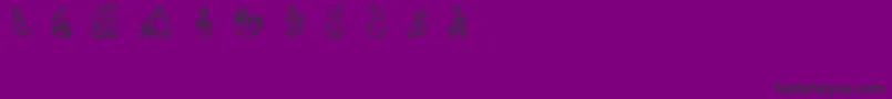 Babysbreatheaster-fontti – mustat fontit violetilla taustalla