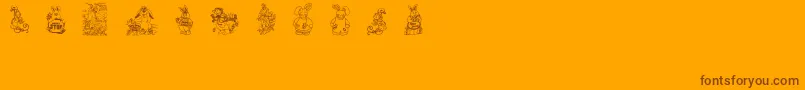 Babysbreatheaster-fontti – ruskeat fontit oranssilla taustalla