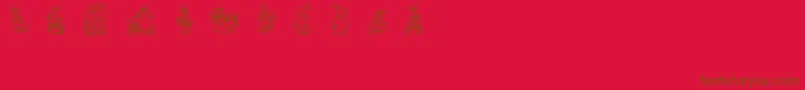 Babysbreatheaster Font – Brown Fonts on Red Background