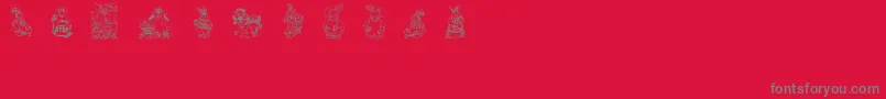 fuente Babysbreatheaster – Fuentes Grises Sobre Fondo Rojo