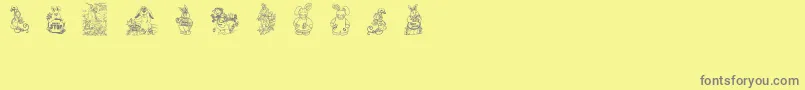 Babysbreatheaster Font – Gray Fonts on Yellow Background