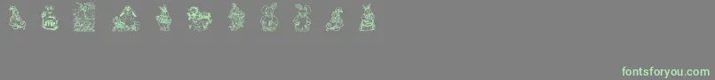 Babysbreatheaster-Schriftart – Grüne Schriften auf grauem Hintergrund