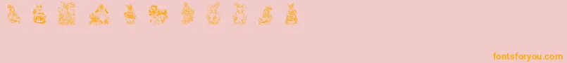 Police Babysbreatheaster – polices orange sur fond rose