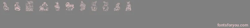 Babysbreatheaster Font – Pink Fonts on Gray Background