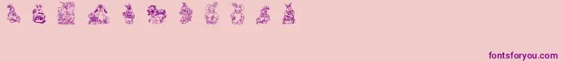 Police Babysbreatheaster – polices violettes sur fond rose