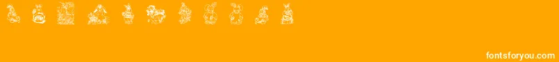 フォントBabysbreatheaster – オレンジの背景に白い文字