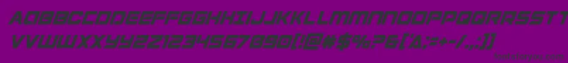 フォントStardustercondital – 紫の背景に黒い文字