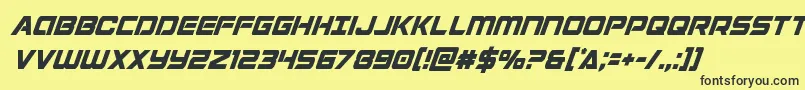 Stardustercondital Font – Black Fonts on Yellow Background