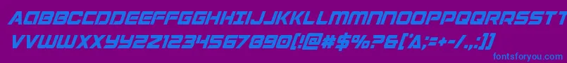 Stardustercondital Font – Blue Fonts on Purple Background