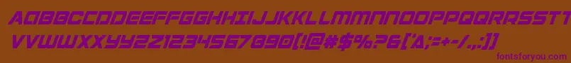 Stardustercondital Font – Purple Fonts on Brown Background