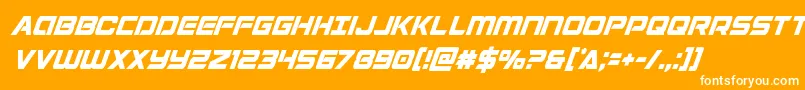 Stardustercondital Font – White Fonts on Orange Background