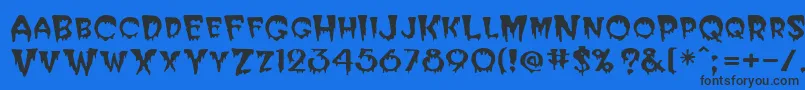 BugabooSsi Font – Black Fonts on Blue Background