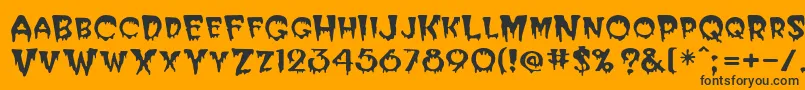 BugabooSsi-Schriftart – Schwarze Schriften auf orangefarbenem Hintergrund