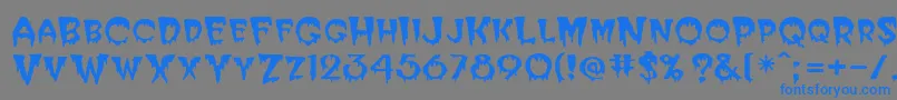 BugabooSsi Font – Blue Fonts on Gray Background