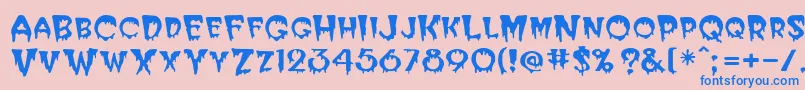 BugabooSsi Font – Blue Fonts on Pink Background