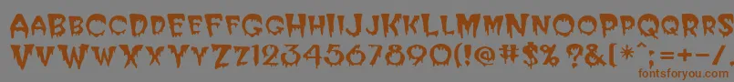 BugabooSsi Font – Brown Fonts on Gray Background