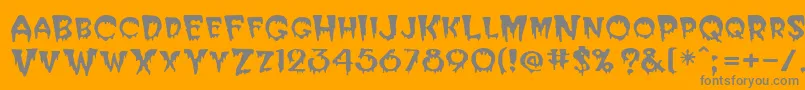 BugabooSsi-Schriftart – Graue Schriften auf orangefarbenem Hintergrund