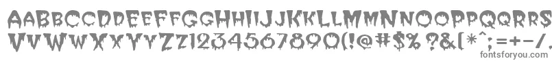 BugabooSsi-fontti – harmaat kirjasimet valkoisella taustalla