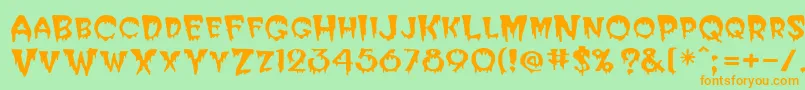 BugabooSsi Font – Orange Fonts on Green Background