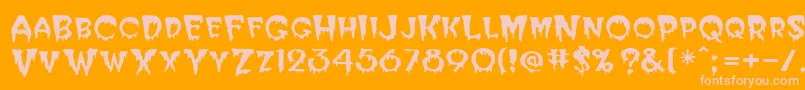 BugabooSsi Font – Pink Fonts on Orange Background