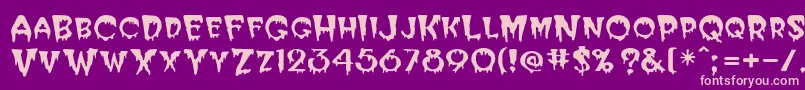 BugabooSsi Font – Pink Fonts on Purple Background