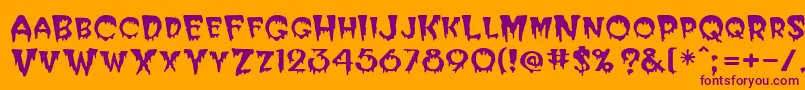 BugabooSsi Font – Purple Fonts on Orange Background