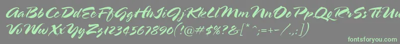 Bustamalaka Font – Green Fonts on Gray Background
